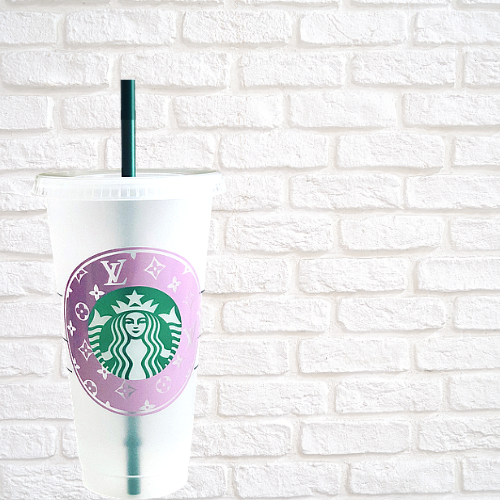 Personalized Starbucks Cup Louis Vuitton 