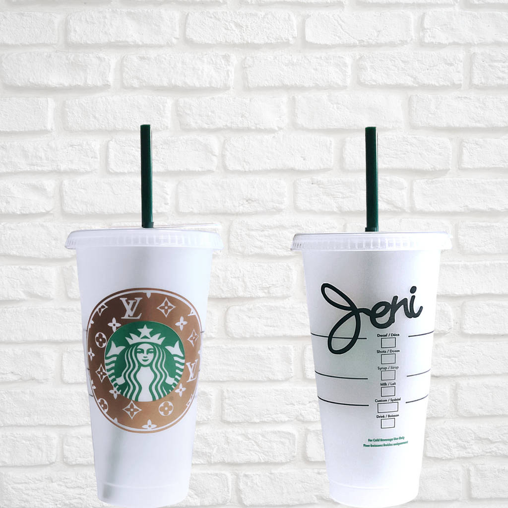 Louis Vuitton Starbucks cold cup! 💚💚